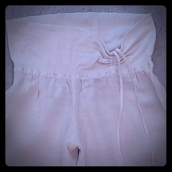 bebe Linen Wide Leg Pants - Picture 2 of 4